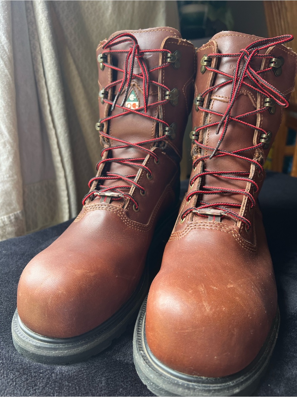 Red Wing Shoes Women’s Brown Leather Steel Toe Work Boots